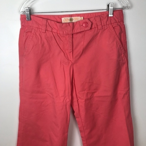 J CREW TWILL CHINO PANTS PINK VTG Size 6 S Barbiecore office Career chic - Picture 4 of 9